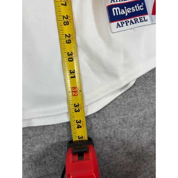 VINTAGE Majestic Major Woody Baseball Jersey Mens 2X White Athleisure Sports - Picture 3 of 7